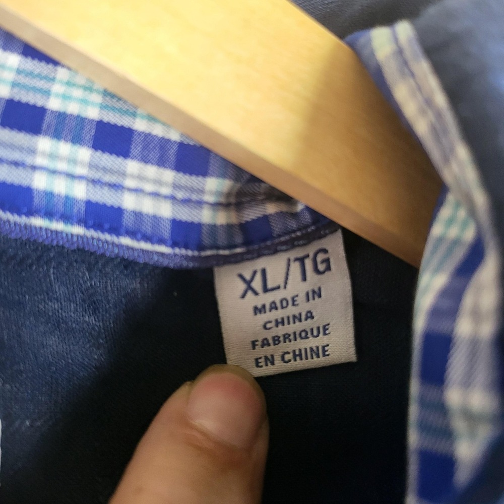 Tommy Bahama Shirt Mens XL Long Sleeve Button Up Plaid‎ Textured Pocket Casual - Picture 3 of 8